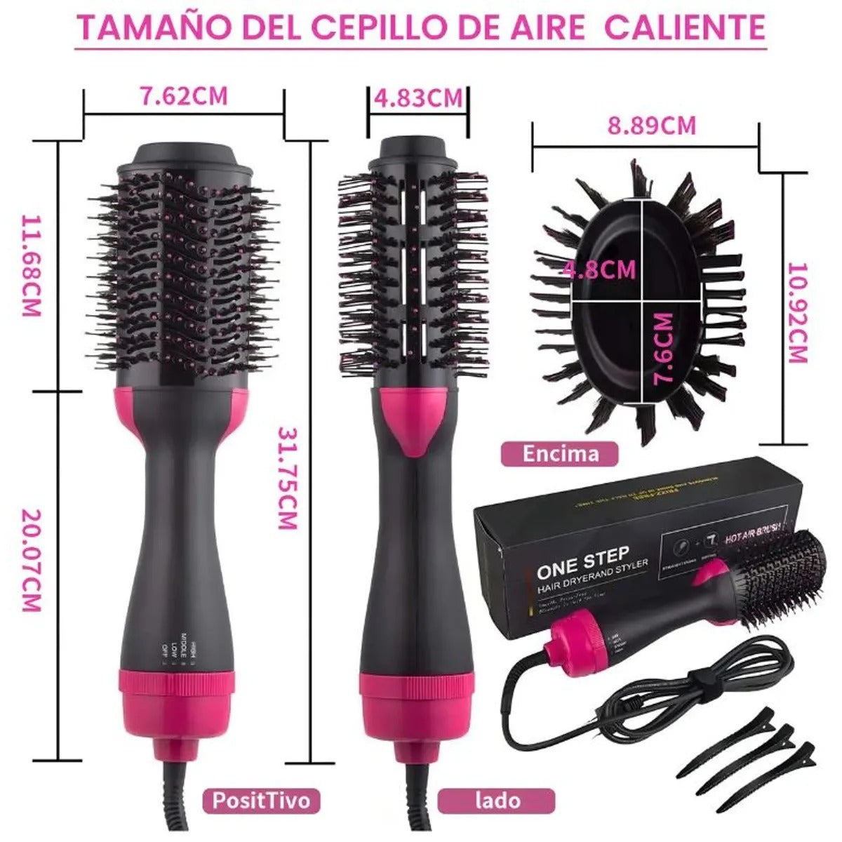 Cepillo Peine Secador 3 en 1